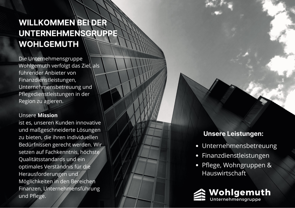 Unternehmensgruppe Wohlgemuth Info Flyer