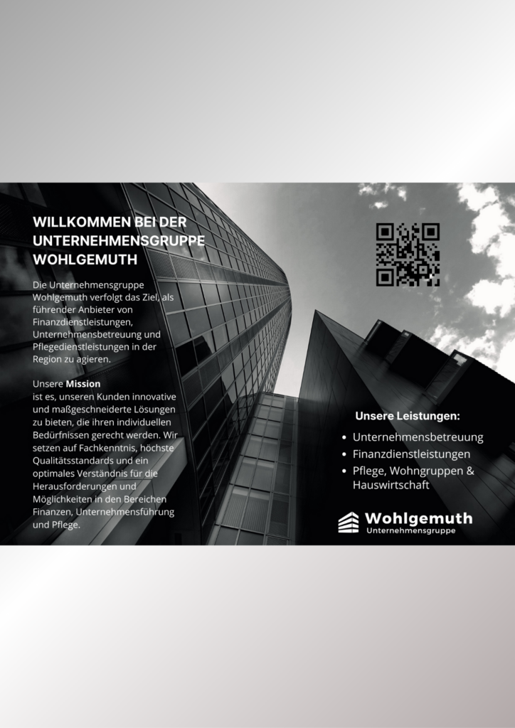 Flyer Unternehmensgruppe Wohlgemuth